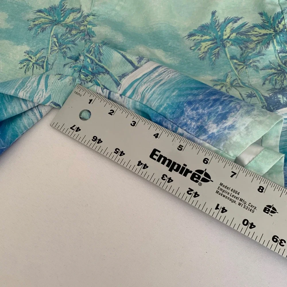 OshKosh Bgosh Shark‎ Tropical Swim Trunks Mint Green Blue Boys 10 Beach Vacation
